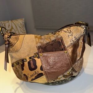Coach Patchwork Brown and Tan Women's Bag